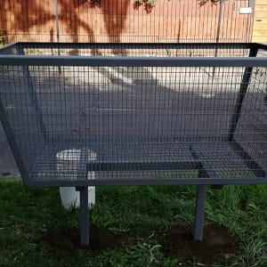 Basurero de fierro para exterior Contenedor de basura grande 180x70x90cm
