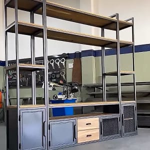 rack de tv estilo industrial - Mueble modular para living o habitacion 220x200x45cm