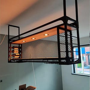 Porta copas colgante para Bar 160x90x30Cm