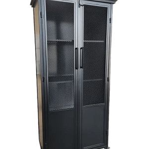 Armario de Fierro Estilo Industrial con Repisas y Puertas – 240x100x50 cm