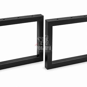 Soportes metálicos para mesón en fierro negro brillante