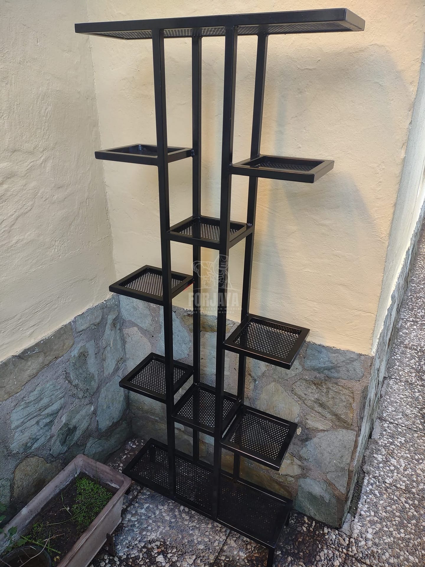 Repisas para plantas de metal exterior 8 Maceteros 150x64x20cm